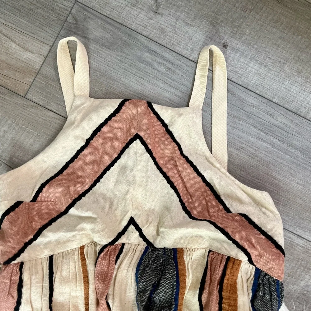 FREE PEOPLE | Striped Bloom Summer Strap Midi Sundress (L) - Picture 3 of 11